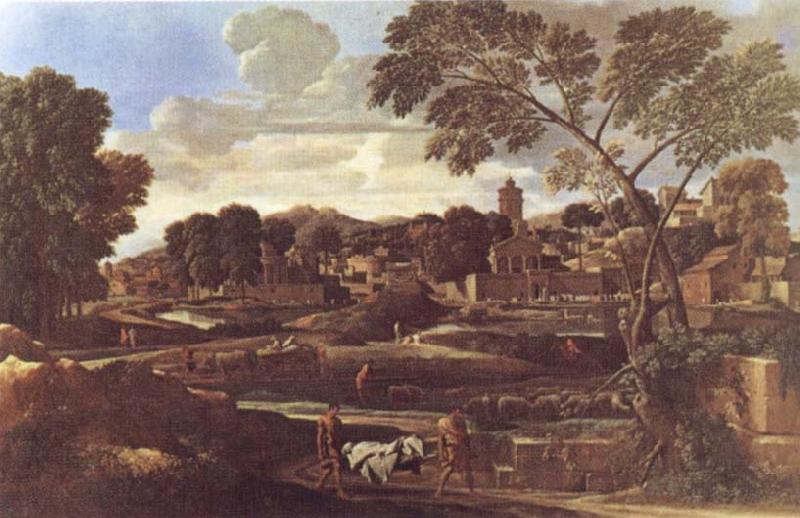 Nicolas Poussin Landscape with the Funeral of Phocion oil painting picture